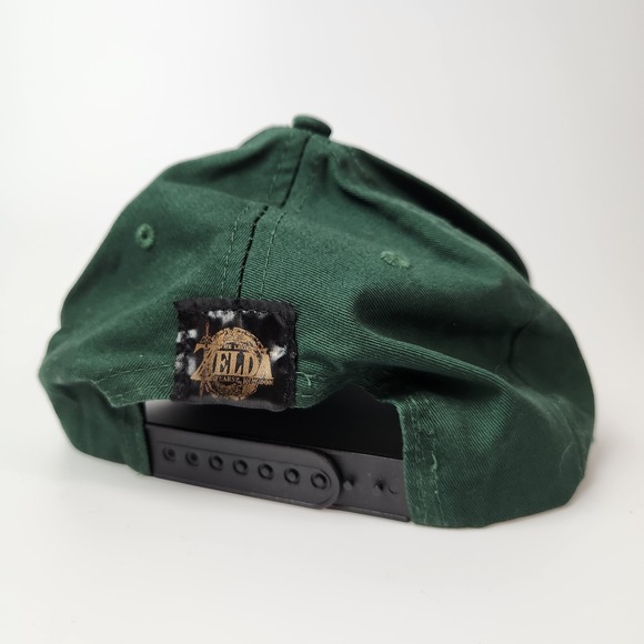Legend of Zelda Tears Kingdom Green Snapback Hat Triforce Emblem Embroidered - Picture 3 of 6